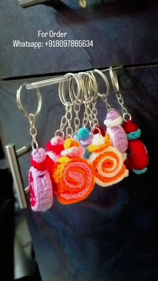 Crochet Candy Keychain